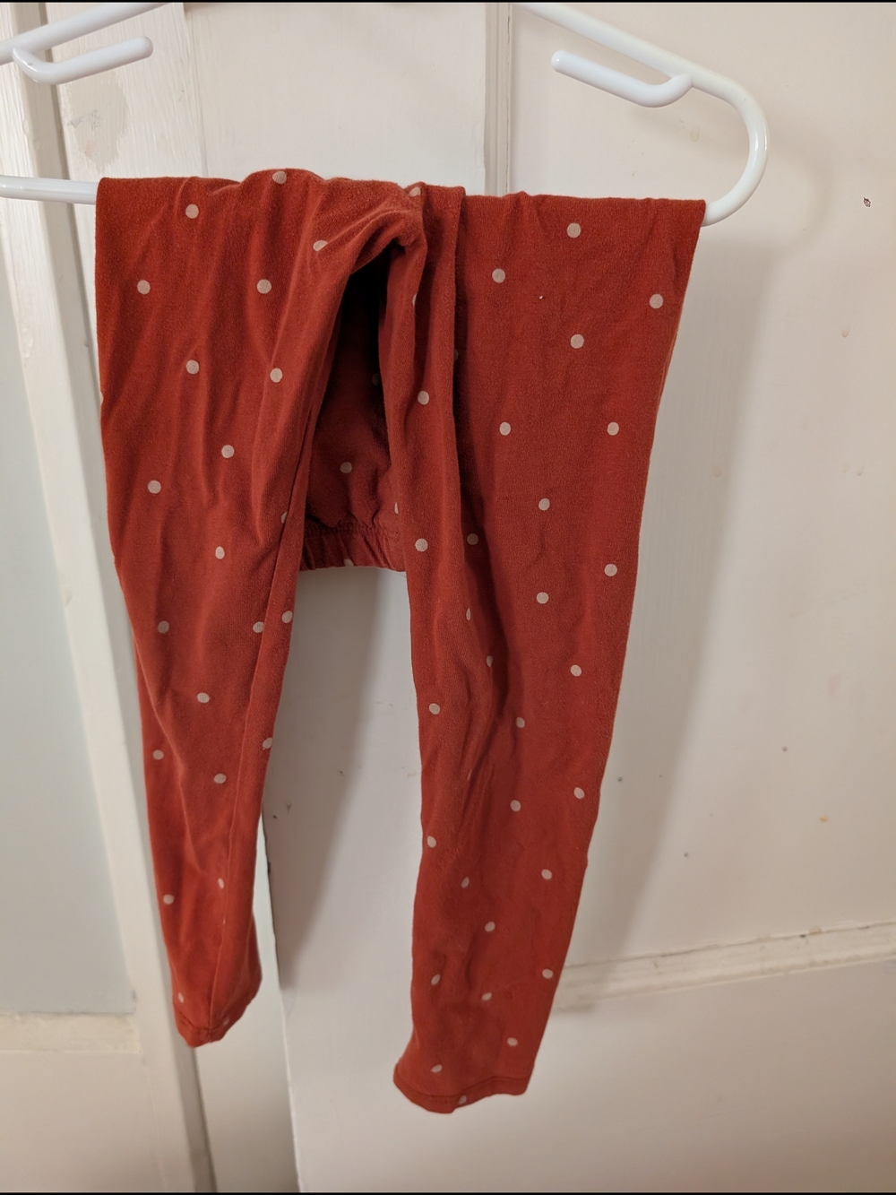 Cat & Jack Rust Red Polka Dot Leggings